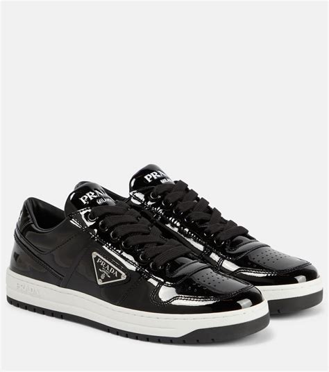 black patent leather prada sneakers|prada downtown patent sneakers.